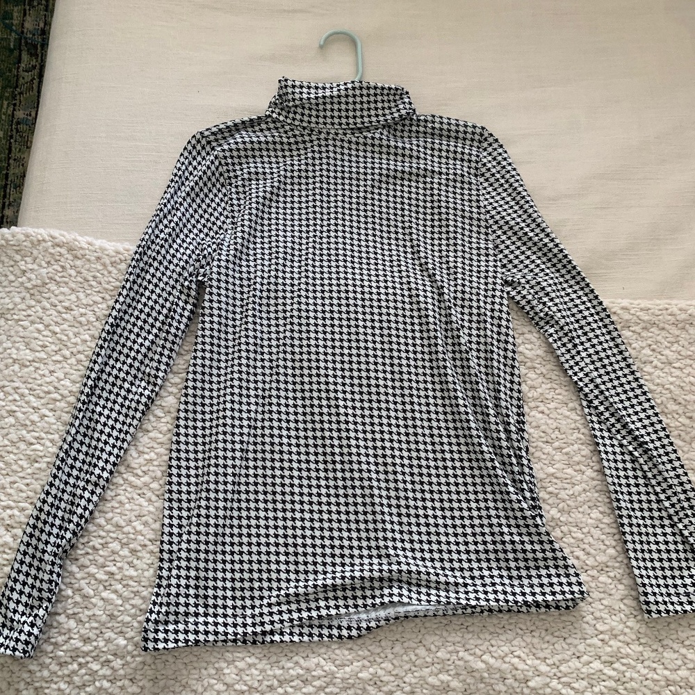 JCrew Houndstooth Turtleneck